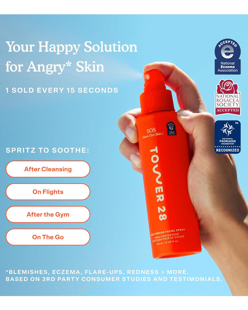 Tower 28 SOS Daily Rescue Facial Spray, 1 FL Oz