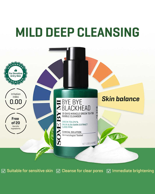 SOME BY MI Bye Bye Blackhead Green Tea Tox Bubble Cleanser