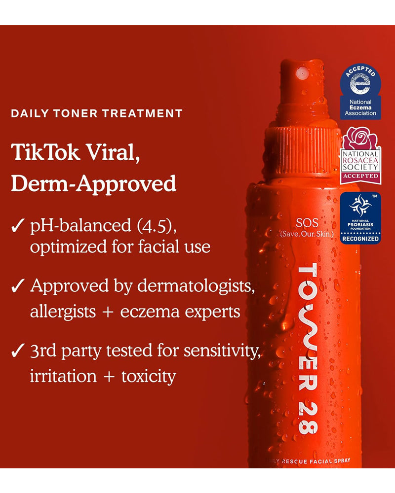 Tower 28 SOS Daily Rescue Facial Spray, 1 FL Oz