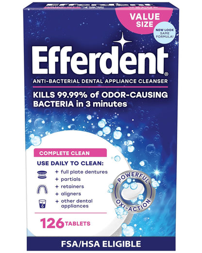 Efferdent Retainer Cleaning Tablets, Complete Clean