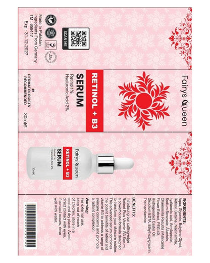 Fairy's Queen Retinol + B3 Face Serum, 30ml