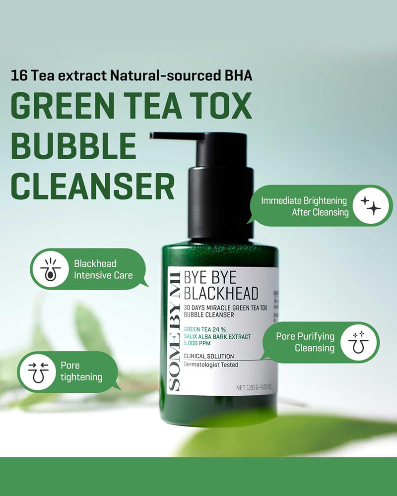 SOME BY MI Bye Bye Blackhead Green Tea Tox Bubble Cleanser