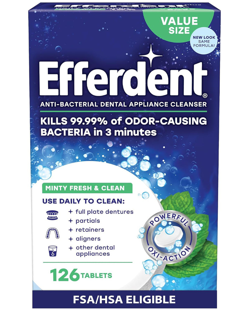 Efferdent Retainer Cleaning Tablets, 126 Count