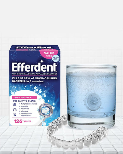 Efferdent Retainer Cleaning Tablets, Complete Clean