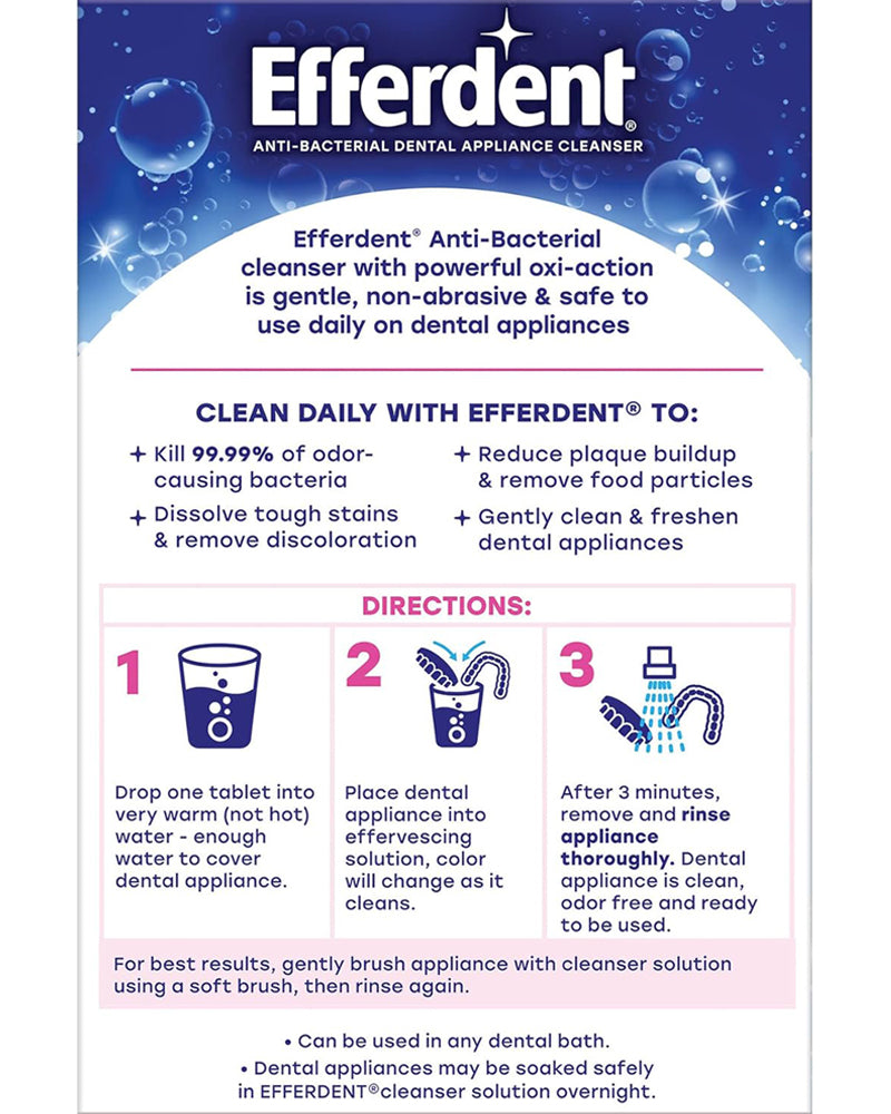 Efferdent Retainer Cleaning Tablets, Complete Clean