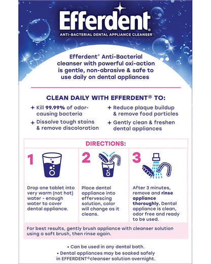 Efferdent Retainer Cleaning Tablets, Complete Clean