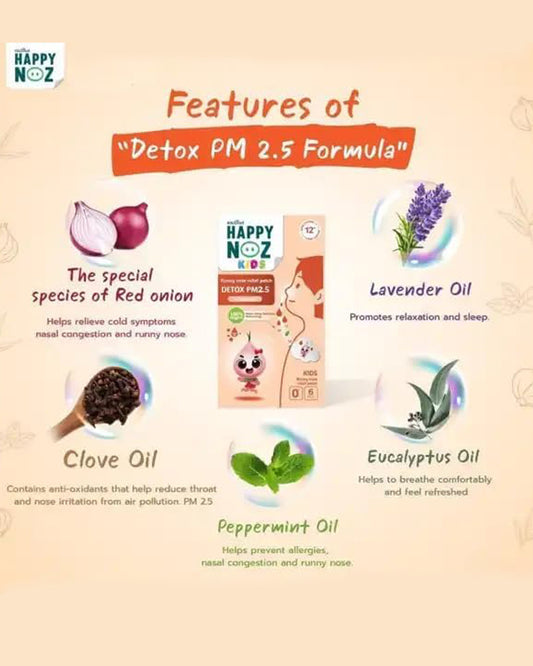 Happy Noz PM 2.5 Organic Onion Sticker Detox (Clove Oil)